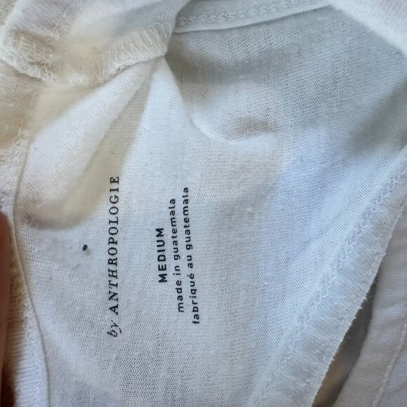 ANTHROPOLOGIE Twist Back White Tank Top Athletic Size Medium - Picture 9 of 9